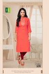 Crayons H Dot By Hirwa Straight With Embroidery Kurtis Wholesale Clothing Suppliers In India